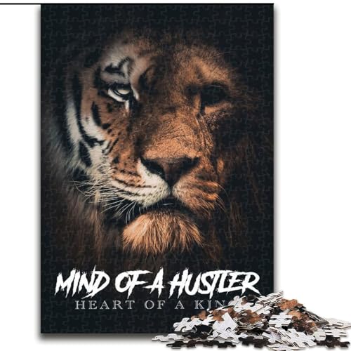 Puzzle für Erwachsene, 1000-teiliges Mind of A Hustler-Puzzle aus Holz, Familieninteraktion und Gehirn-Herausforderung, Familienaktivitäts-Herausforderung, 1000 Teile(50x75cm) von RZFWJL