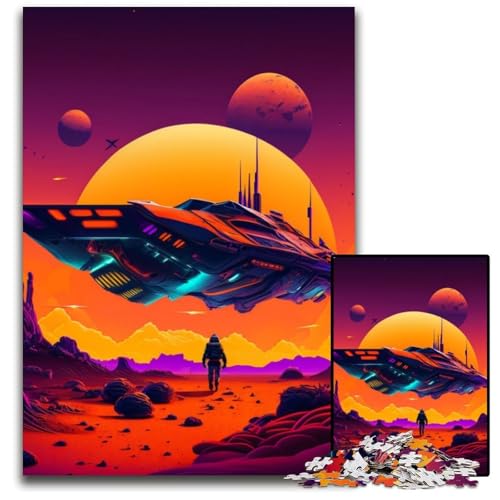 Puzzle für Erwachsene, 1000-teiliges Neon-Raumschiff, anspruchsvolle Puzzles, Geburtstagsgeschenkidee, anspruchsvolles Denkspiel, 26x38cm/10,23x14,96 Zoll Puzzle für Erwachsene, 1000-teiliges Neon-Raumschiff, anspruchsvolle Puzzles, Geburtstagsgeschenkidee, anspruchsvolles Denkspiel, 26x38cm/10,23x14,96 Zoll von RZFWJL