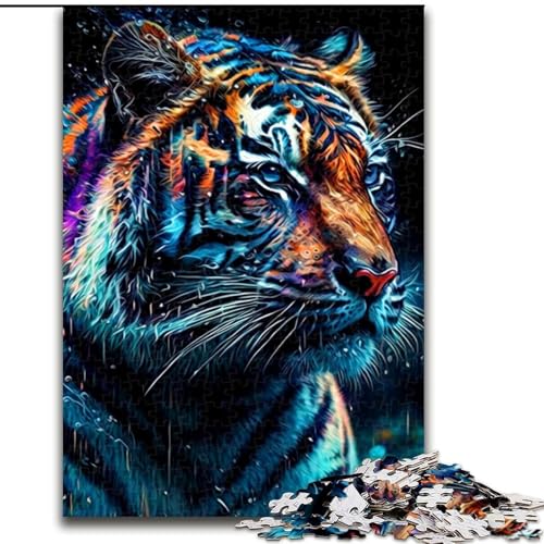 Puzzle für Erwachsene, 1000-teiliges Tiger-Puzzle aus Holz, anspruchsvolles Denkspiel für Teenager, unterhaltsames interaktives Spiel für die ganze Familie, 1000 Teile(50x75cm) von RZFWJL