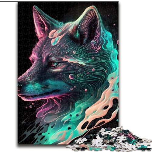 Puzzle für Erwachsene, 1000 wertvolle Wolf-Puzzles aus Pappe, Geschenkidee zum Geburtstag, anspruchsvolles Denkspiel, 1000 Teile(26x38cm) von RZFWJL