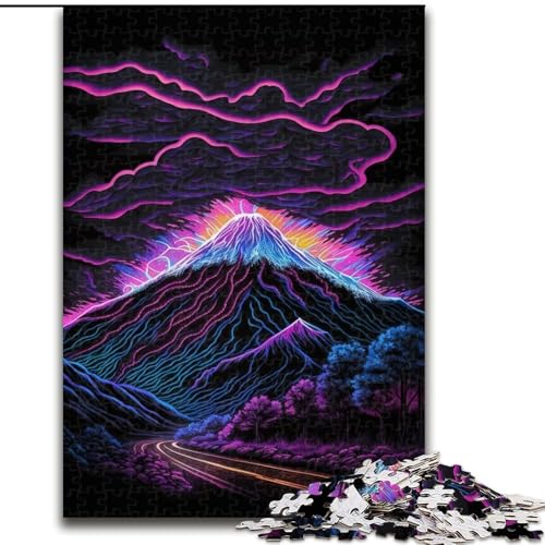 Puzzle für Erwachsene mit 1000 Teilen, Mount Fuji-Puzzle aus Pappe, entspannende Unterhaltung, Heimdekoration, 1000 Teile(26x38cm) von RZFWJL