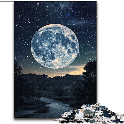 Puzzle für Erwachsene mit 1000 Teilen, farbiges Mond-Puzzle aus Pappe, entspannende Unterhaltung, Heimdekoration, 1000 Teile(26x38cm) von RZFWJL
