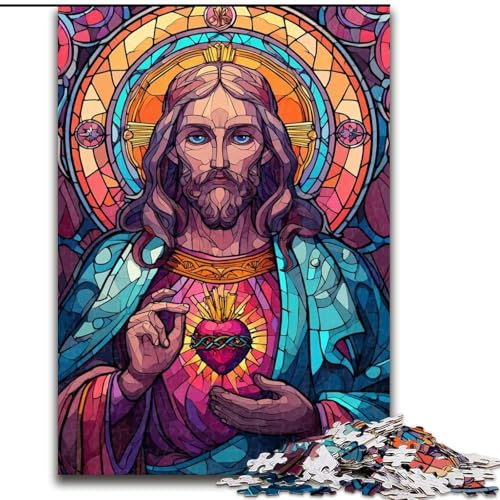 Puzzle für Erwachsene und Jugendliche, 1000 Teile, Jesus-Kunst, Denksportaufgabe zur Wanddekoration, einzigartige Geburtstags 14-Jährige (Größe 26x38cm) von RZFWJL