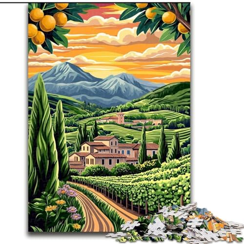 Puzzle für Jugendliche, 1000 Puzzles, Landschaftskunst, für und ab 14 Jahren, pädagogisches Lernspielzeug, Familienspiele, Geburtstagsgeschenk (Größe 26x38cm) von RZFWJL