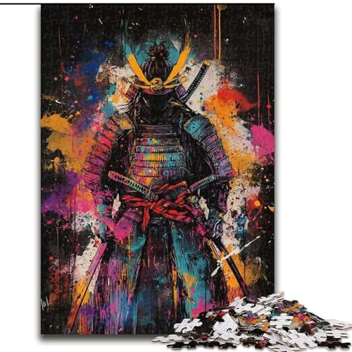 Puzzle für Jugendliche, 1000 Puzzles, Ninja-Samurai-Ölgemälde, für und ab 14 Jahren, pädagogisches Lernspielzeug, Familienspiele, Geburtstagsgeschenk (Größe 26x38cm) von RZFWJL