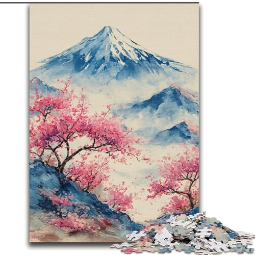 Puzzle für Jugendliche, 1000 Puzzleteile, Berg Fuji, für und ab 14 Jahren, pädagogisches Lernspielzeug, Familienspiele, Geburtstagsgeschenk (Größe 50x75cm) von RZFWJL