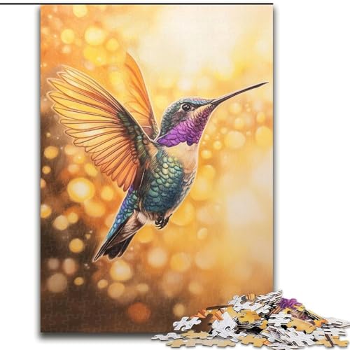 Puzzle für Jugendliche, 1000 Puzzleteile, Kolibri, für und ab 14 Jahren, pädagogisches Lernspielzeug, Familienspiele, Geburtstagsgeschenk (Größe 50x75cm) von RZFWJL