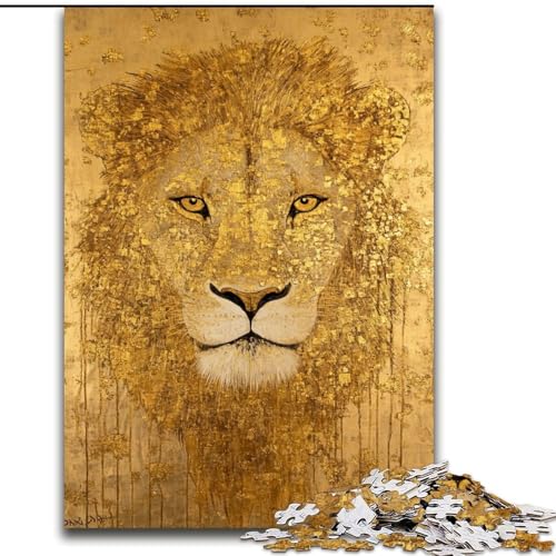 Puzzle für Jugendliche, 1000 Puzzleteile, Löwenkunst, für und ab 14 Jahren, pädagogisches Lernspielzeug, Familienspiele, Geburtstagsgeschenk (Größe 50x75cm) von RZFWJL