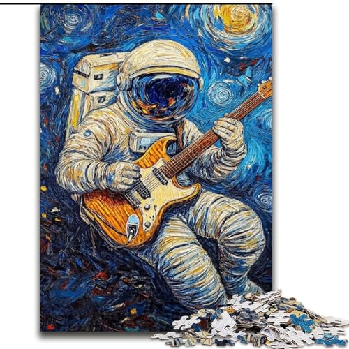 Puzzle für Jugendliche, 1000 Puzzleteile, Nachthimmel-Astronaut, für und ab 14 Jahren, pädagogisches Lernspielzeug, Familienspiele, Geburtstagsgeschenk (Größe 50x75cm) von RZFWJL