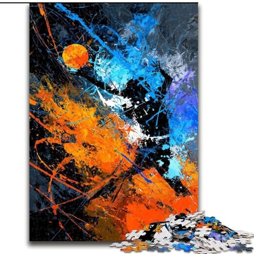 Puzzle für Jugendliche, 1000-teiliges Puzzle Basketballspieler, für 14+, anspruchsvolles Spiel als Geschenk für die ganze Familie und Freunde (Größe 26x38cm) von RZFWJL