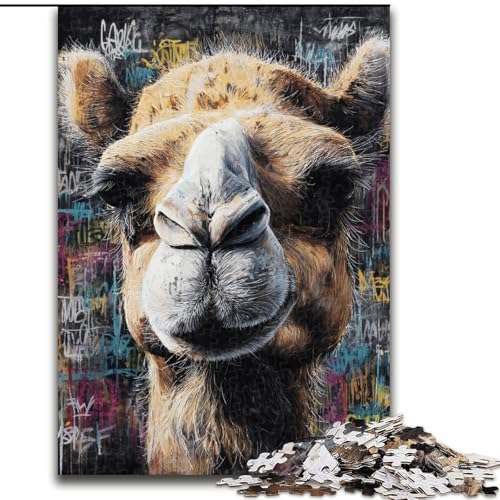 Puzzle für Jugendliche, 1000-teiliges Puzzle Camel Art, für 14+, anspruchsvolles Spiel als Geschenk für die ganze Familie und Freunde (Größe 50x75cm) von RZFWJL
