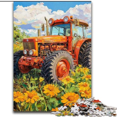 Puzzle für Jugendliche, 1000-teiliges Puzzle Gartentraktor, für 14+, anspruchsvolles Spiel als Geschenk für die ganze Familie und Freunde (Größe 26x38cm) von RZFWJL