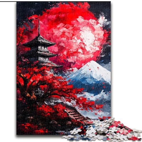 Puzzle für Jugendliche, 1000-teiliges Puzzle Japanische Tempel, für 14+, anspruchsvolles Spiel als Geschenk für die ganze Familie und Freunde (Größe 26x38cm) von RZFWJL