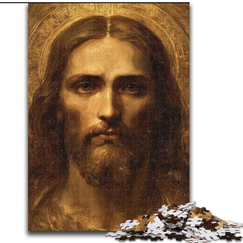 Puzzle für Jugendliche, 1000-teiliges Puzzle Jesus Art, für 14+, anspruchsvolles Spiel als Geschenk für die ganze Familie und Freunde (Größe 50x75cm) von RZFWJL