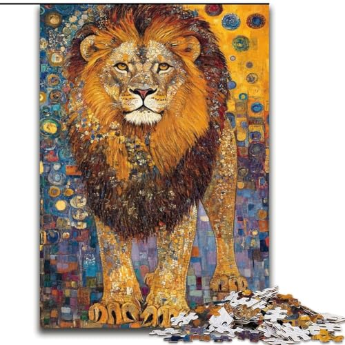 Puzzle für Jugendliche, 1000-teiliges Puzzle Löwenkunst, für 14+, anspruchsvolles Spiel als Geschenk für die ganze Familie und Freunde (Größe 26x38cm) von RZFWJL