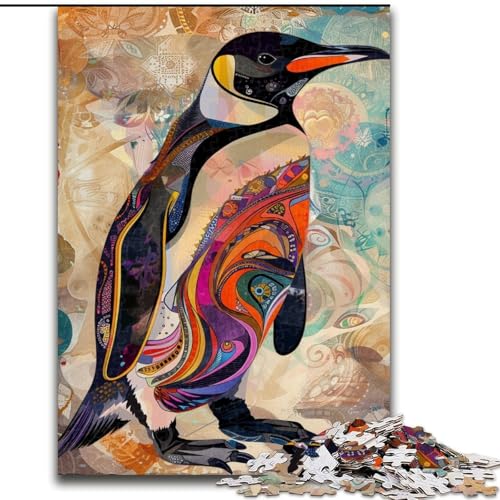 Puzzle für Jugendliche, 1000-teiliges Puzzle Pinguin, für 14+, anspruchsvolles Spiel als Geschenk für die ganze Familie und Freunde (Größe 50x75cm) von RZFWJL