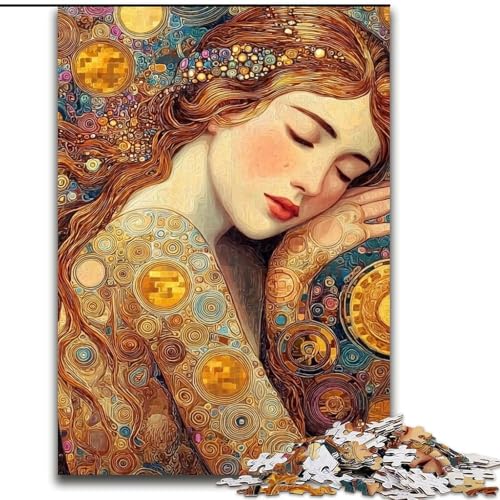 Puzzle für Jugendliche, 1000-teiliges Puzzle Schlafende Frau, für 14+, anspruchsvolles Spiel als Geschenk für die ganze Familie und Freunde (Größe 26x38cm) von RZFWJL