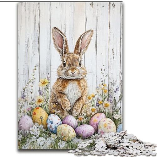 Puzzle für Jugendliche 1000 Puzzleteile Osterhasenbaby, für und ab 14 Jahren Pädagogisches Lernspielzeug Familienspiele Geburtstagsgeschenk (Größe 26x38cm) von RZFWJL