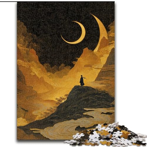 Puzzle für Teenager, 1000 Berge im japanischen Stil, Lernspiele, Heimdekoration, ganze Familie (Größe 50x75cm) von RZFWJL