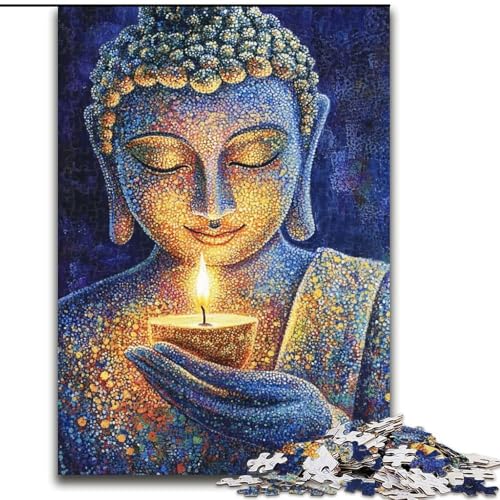 Puzzle für Teenager, 1000 Buddha-Kunst, Lernspiele, Heimdekoration, ganze Familie (Größe 26x38cm) von RZFWJL