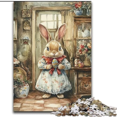Puzzle für Teenager, 1000 Osterhasen, Lernspiele, Heimdekoration, ganze Familie (Größe 26x38cm) von RZFWJL