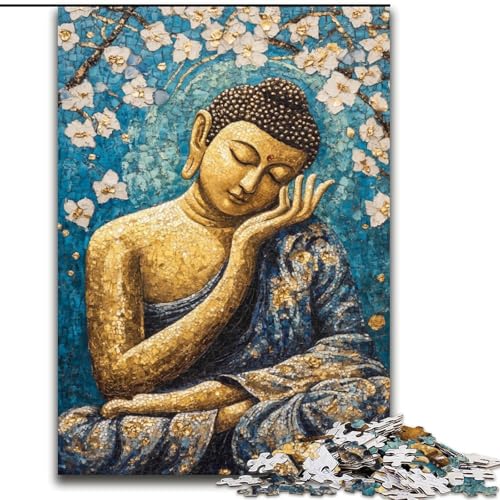 Puzzle für Teenager, 1000 Puzzles, schlafender Buddha, Kunst, Lernspiele, Heimdekoration, ganze Familie (Größe 50x75cm) von RZFWJL