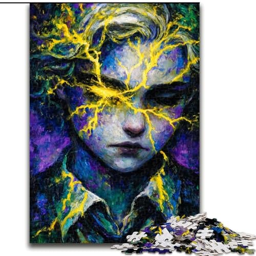 Puzzle für Teenager, 1000 Puzzleteile, Mysteriöser Junge, für und ab 14 Jahren, pädagogisches Lernspielzeug, Familienspiele, Geburtstagsgeschenk (Größe 26x38cm) von RZFWJL