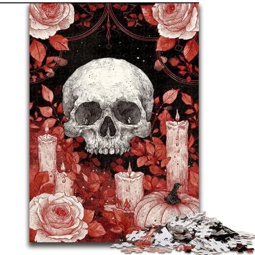 Puzzle für Teenager, 1000 Skelett-Kunst, Lernspiele, Heimdekoration, ganze Familie (Größe 50x75cm) von RZFWJL