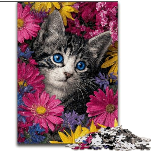 Puzzle für Teenager, 1000 Teile, Adler bei Sonnenuntergang, Stressabbau, schwierige Herausforderung, Wichtelgeschenke für Kinder ab 14 Jahren (Größe 50x75cm) von RZFWJL