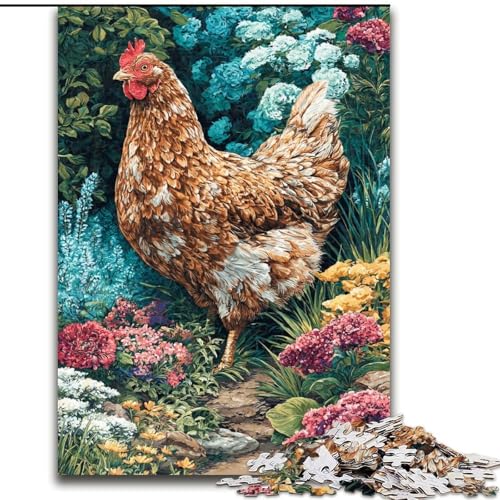 Puzzle für Teenager, 1000 Teile, Fantasie-Hahn, Stressabbau, schwierige Herausforderung, Wichtelgeschenke für Kinder ab 14 Jahren (Größe 50x75cm) von RZFWJL