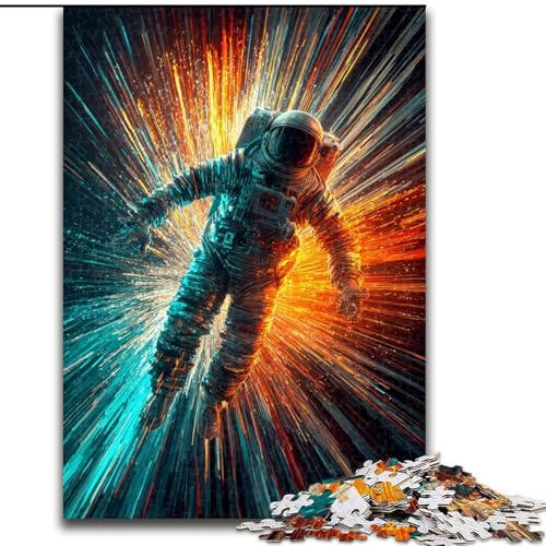 Puzzle für Teenager, 1000 Teile, Fantasy-Astronaut, Stressabbau, schwierige Herausforderung, Wichtelgeschenke für Kinder ab 14 Jahren (Größe 50x75cm) von RZFWJL