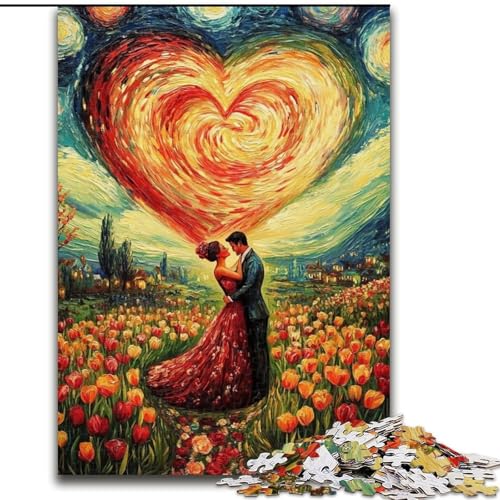 Puzzle für Teenager, 1000 Teile, Paarumarmung, Stressabbau, schwierige Herausforderung, Wichtelgeschenke für Kinder ab 14 Jahren (Größe 50x75cm) von RZFWJL
