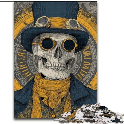 Puzzle für Teenager, 1000 Teile, Skelettkunst, Dekomprimierendes intellektuelles Lernspielzeug, Geburtstagsgeschenk, Geschenke (Größe 50x75cm) von RZFWJL