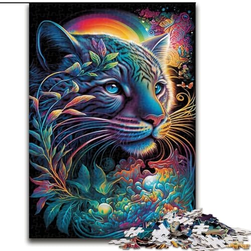 Puzzle für Teenager, 1000 Teile, Springender Delfin, Stressabbau, schwierige Herausforderung, Wichtelgeschenke für Kinder ab 14 Jahren (Größe 50x75cm) von RZFWJL