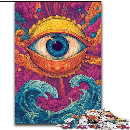 Puzzle für Teenager, 1000 Teile, Traumauge, Familienspiel, Stressabbau, schwierige Herausforderung, EIN Kunstwerk für Kinder ab 14 Jahren (Größe 50x75cm) von RZFWJL