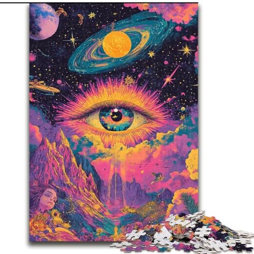 Puzzle für Teenager, 1000 Teile, Traumauge, Stressabbau, schwierige Herausforderung, Wichtelgeschenke für Kinder ab 14 Jahren (Größe 50x75cm) von RZFWJL
