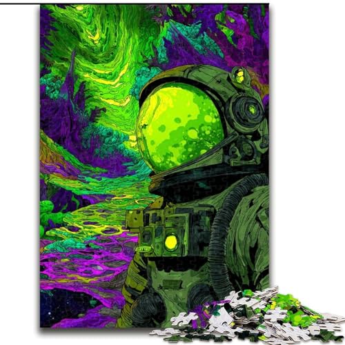 Puzzle für Teenager, 1000 Teile, Weltraum-Astronaut, Stressabbau, schwierige Herausforderung, Wichtelgeschenke für Kinder ab 14 Jahren (Größe 50x75cm) von RZFWJL
