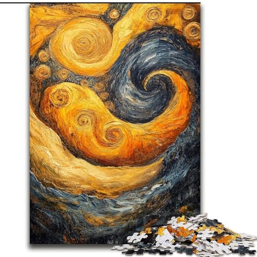 Puzzle für Teenager, 1000 Teile, Wüstenlandschaft, Familienspiel, Stressabbau, schwierige Herausforderung, EIN Kunstwerk für Kinder ab 14 Jahren (Größe 26x38cm) von RZFWJL