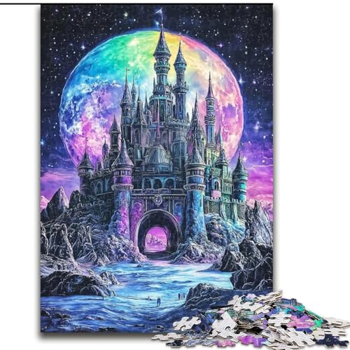 Puzzle für Teenager, 1000 Teile, alte Burg, Stressabbau, schwierige Herausforderung, Wichtelgeschenke für Kinder ab 14 Jahren (Größe 26x38cm) von RZFWJL