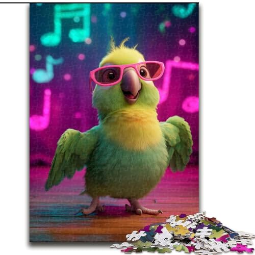 Puzzle für Teenager, 1000 Teile, singender Papagei, Stressabbau, schwierige Herausforderung, Wichtelgeschenke für Kinder ab 14 Jahren (Größe 50x75cm) von RZFWJL
