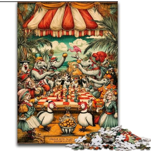 Puzzle für Teenager, 1000 Zirkustiere, Lernspiele, Heimdekoration, ganze Familie (Größe 26x38cm) von RZFWJL