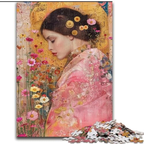 Puzzle für Teenager, 1000-teiliges Puzzle, Blumen und Schönheiten, Lernspiele, Heimdekoration, geeignet für die Schreibtischdekoration (Größe 26x38cm) von RZFWJL