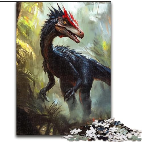 Puzzle für Teenager, 1000-teiliges Puzzle, Dinosaurier, Lernspiele, Heimdekoration, geeignet für die Schreibtischdekoration (Größe 50x75cm) von RZFWJL