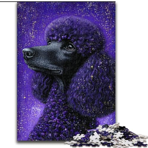 Puzzle für Teenager, 1000-teiliges Puzzle, Pudel, Lernspiele, Heimdekoration, geeignet für die Schreibtischdekoration (Größe 50x75cm) von RZFWJL