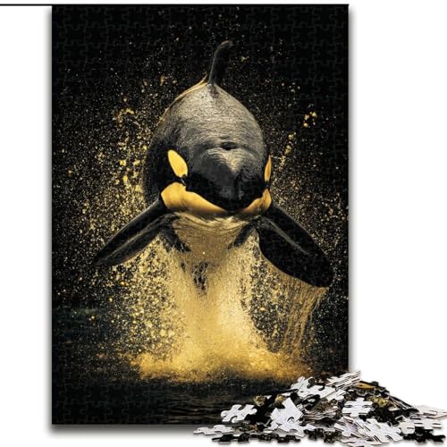 Puzzle für Teenager, 1000-teiliges Puzzle, Tierwal, Lernspiele, Heimdekoration, geeignet für die Schreibtischdekoration (Größe 26x38cm) von RZFWJL