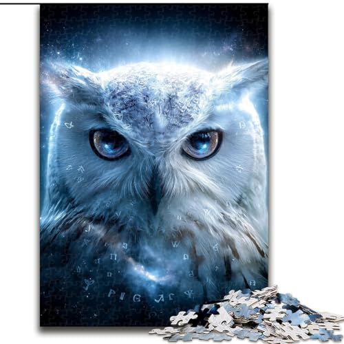 Puzzle für Teenager, 1000-teiliges Puzzle Cosmic Owl, Lernspiele, Heimdekoration, geeignet für die Schreibtischdekoration (Größe 26x38cm) von RZFWJL