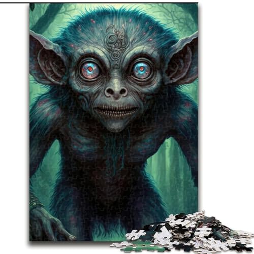 Puzzle mit 1000 Teilen für Erwachsene, Das Biest-Puzzle aus Holz, Weihnachten, Halloween, Ostern, Neujahr, 1000 Teile(50x75cm) von RZFWJL