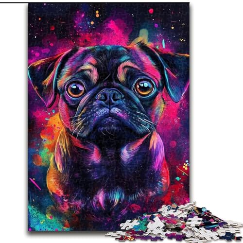 Puzzle mit 1000 Teilen für Erwachsene, Galaxy Raccoon Jigsaw, aus Pappe, anspruchsvolles Denkspiel für Teenager, unterhaltsames interaktives Spiel für die ganze Familie, 1000 Teile(26x38cm) von RZFWJL