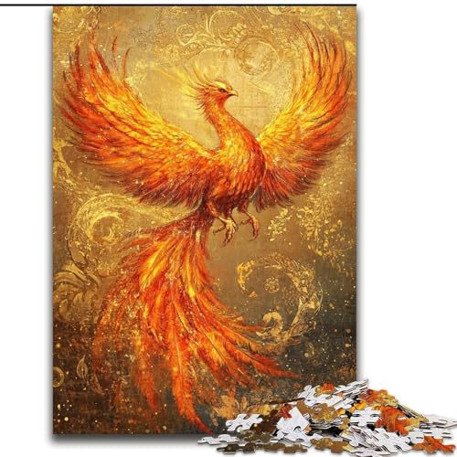 Puzzle mit 1000 Teilen für Erwachsene, Geschenke, Fantasy Phoenix, Familienaktivität, einzigartige Heimdekoration und Geschenke für Kinder ab 14 Jahren (Größe 26x38cm) von RZFWJL