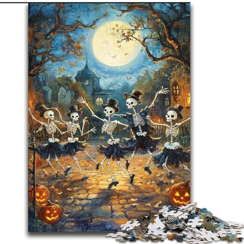 Puzzle mit 1000 Teilen für Erwachsene, Geschenke für Skelettpartys, Familienaktivität, einzigartige Heimdekoration und Geschenke für Kinder ab 14 Jahren (Größe 50x75cm) von RZFWJL